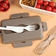 lunch box with spoon fork